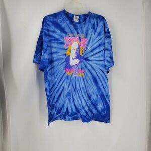 DAVID MASON Traffic Jam world tour Men 2XL Blue Tie Dye graphic T-Shirt